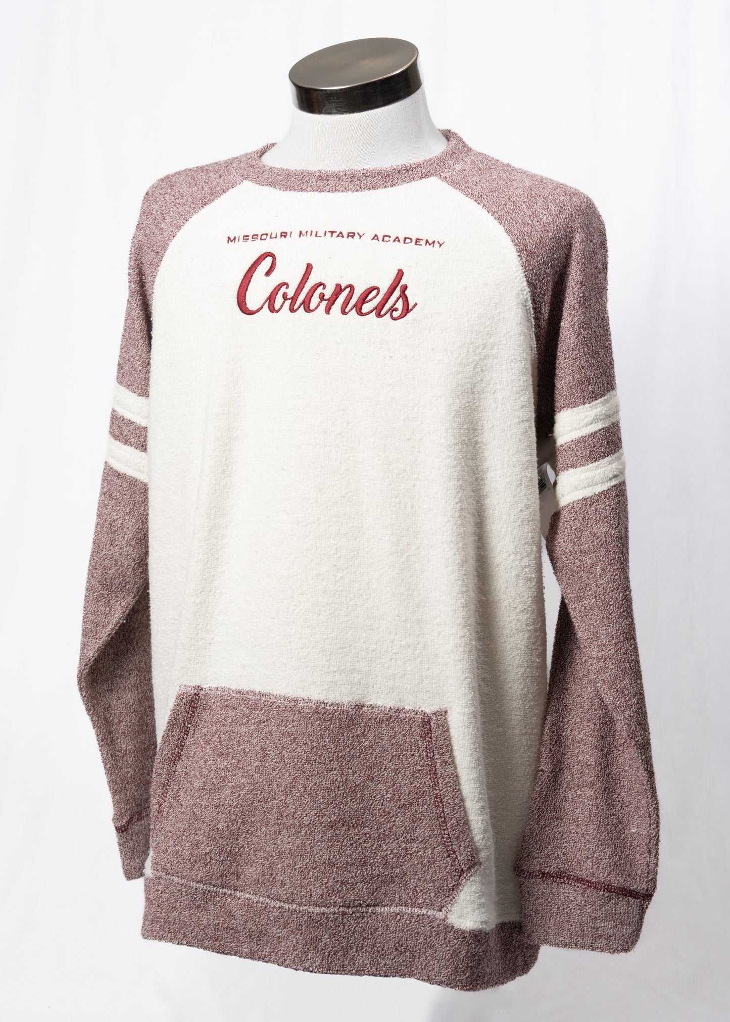 Pullover - Women's Maroon and Oatmeal Cozy Raglan